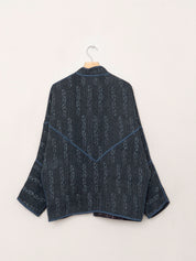 The Ishani Quilted Indigo Kantha Jacket