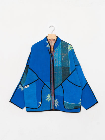 The Ladhiya Quilted Patchwork Kantha Jacket