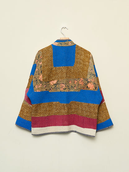 The Ladhiya Quilted Patchwork Kantha Jacket