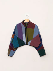 The Kaira Cropped Quilted Patchwork Kantha Jacket