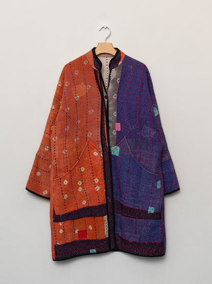 The Sai Quilted Patchwork Kantha Coat