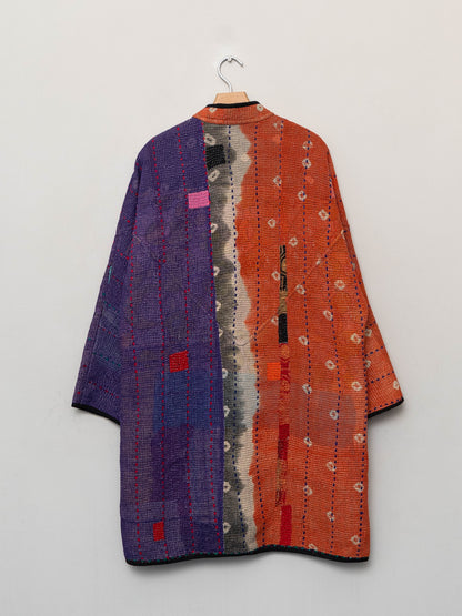 The Sai Quilted Patchwork Kantha Coat