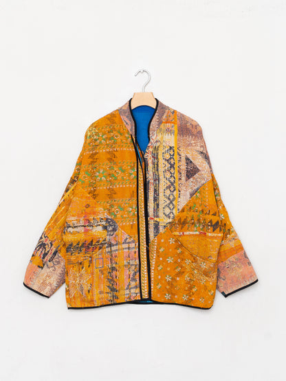 The Ladhiya Quilted Patchwork Kantha Jacket
