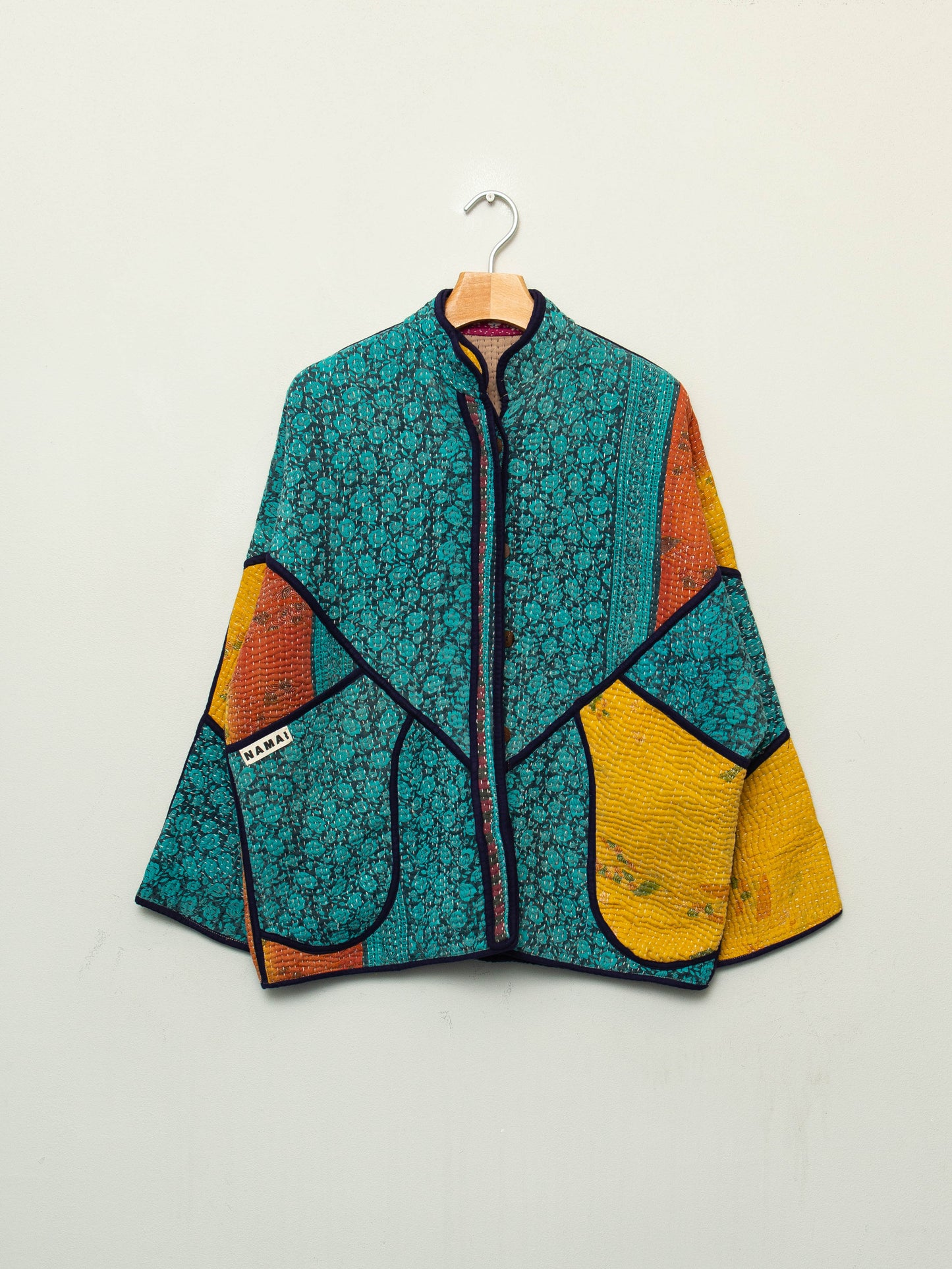 The Ladhiya Quilted Patchwork Kantha Jacket