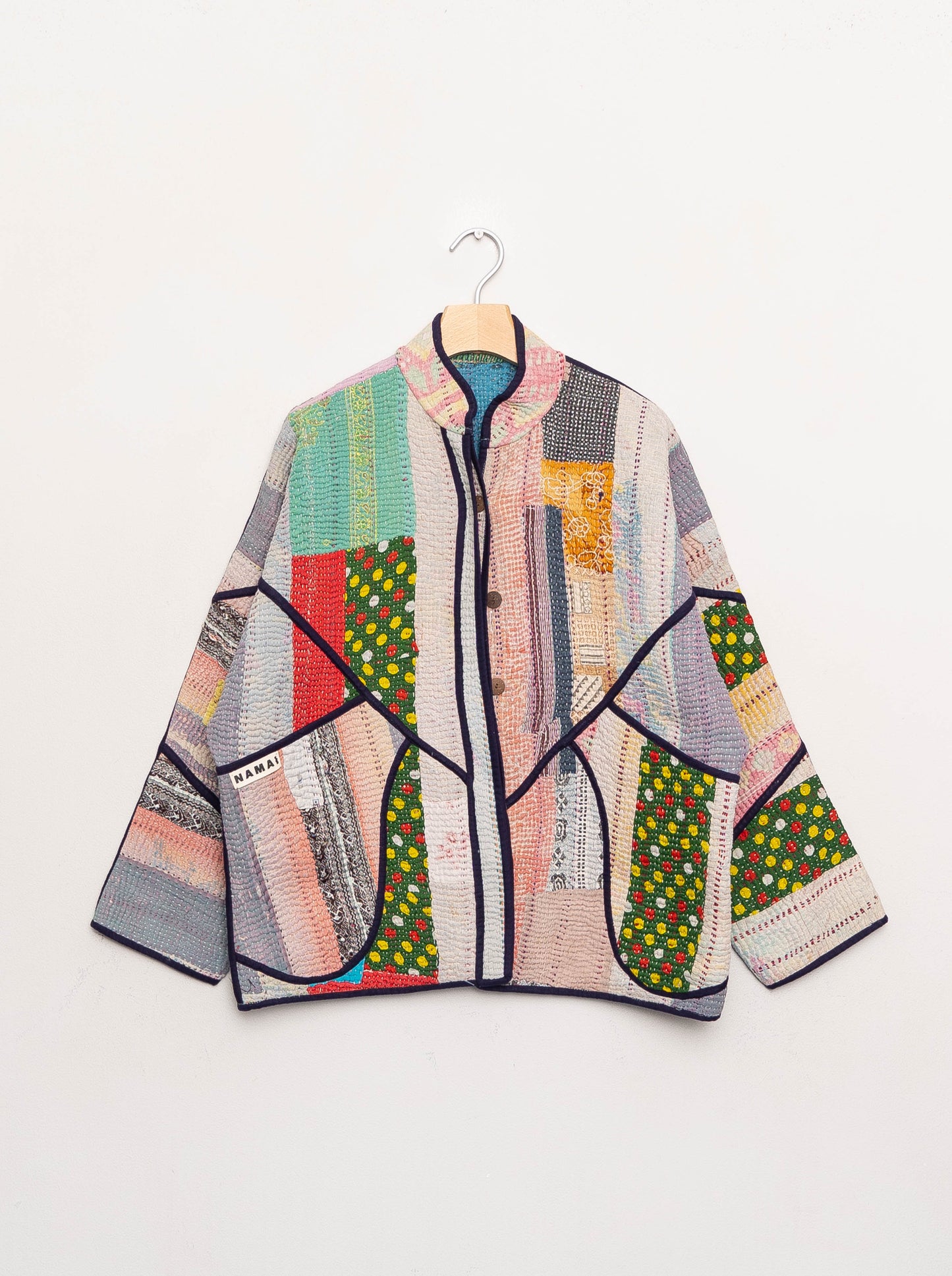 The Ladhiya Quilted Patchwork Kantha Jacket