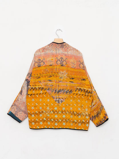 The Ladhiya Quilted Patchwork Kantha Jacket