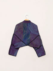 The Kaira Cropped Quilted Patchwork Kantha Jacket