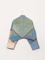 The Kaira Cropped Quilted Patchwork Kantha Jacket