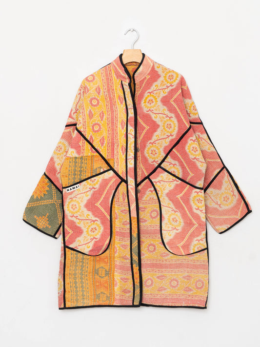 The Sai Quilted Patchwork Kantha Coat