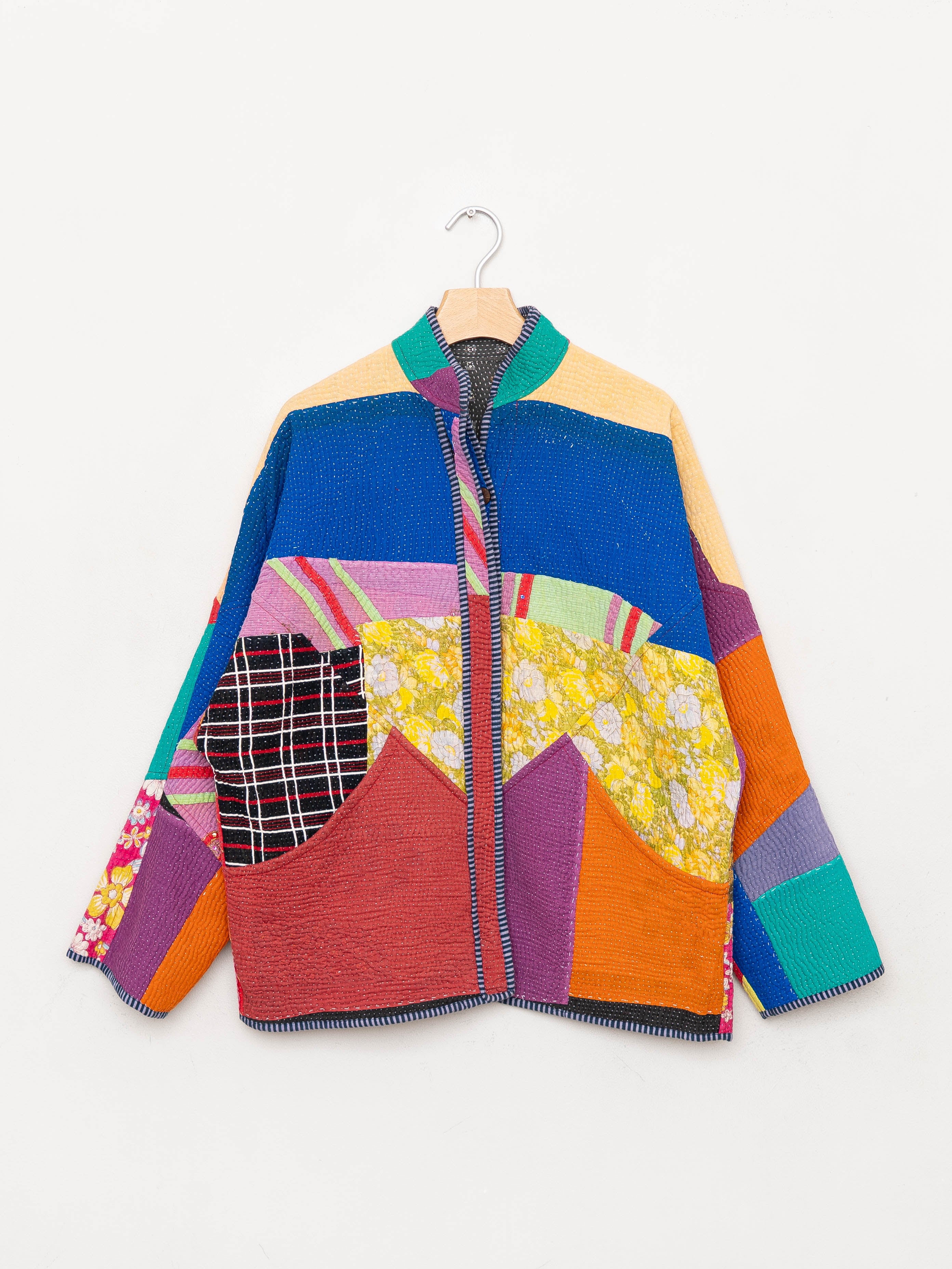 The Ladhiya Quilted Patchwork Kantha Jacket Wholesale