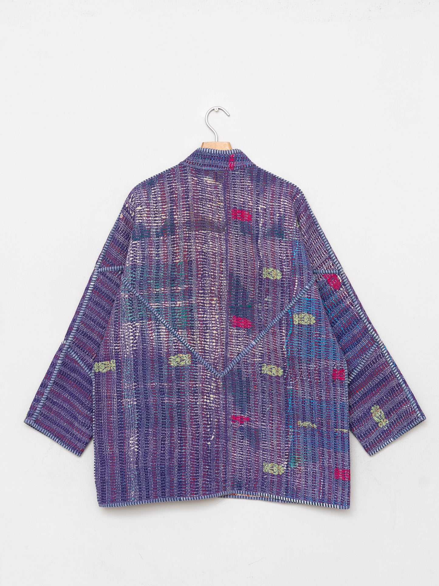 The Narmada Quilted Patchwork Kantha Jacket