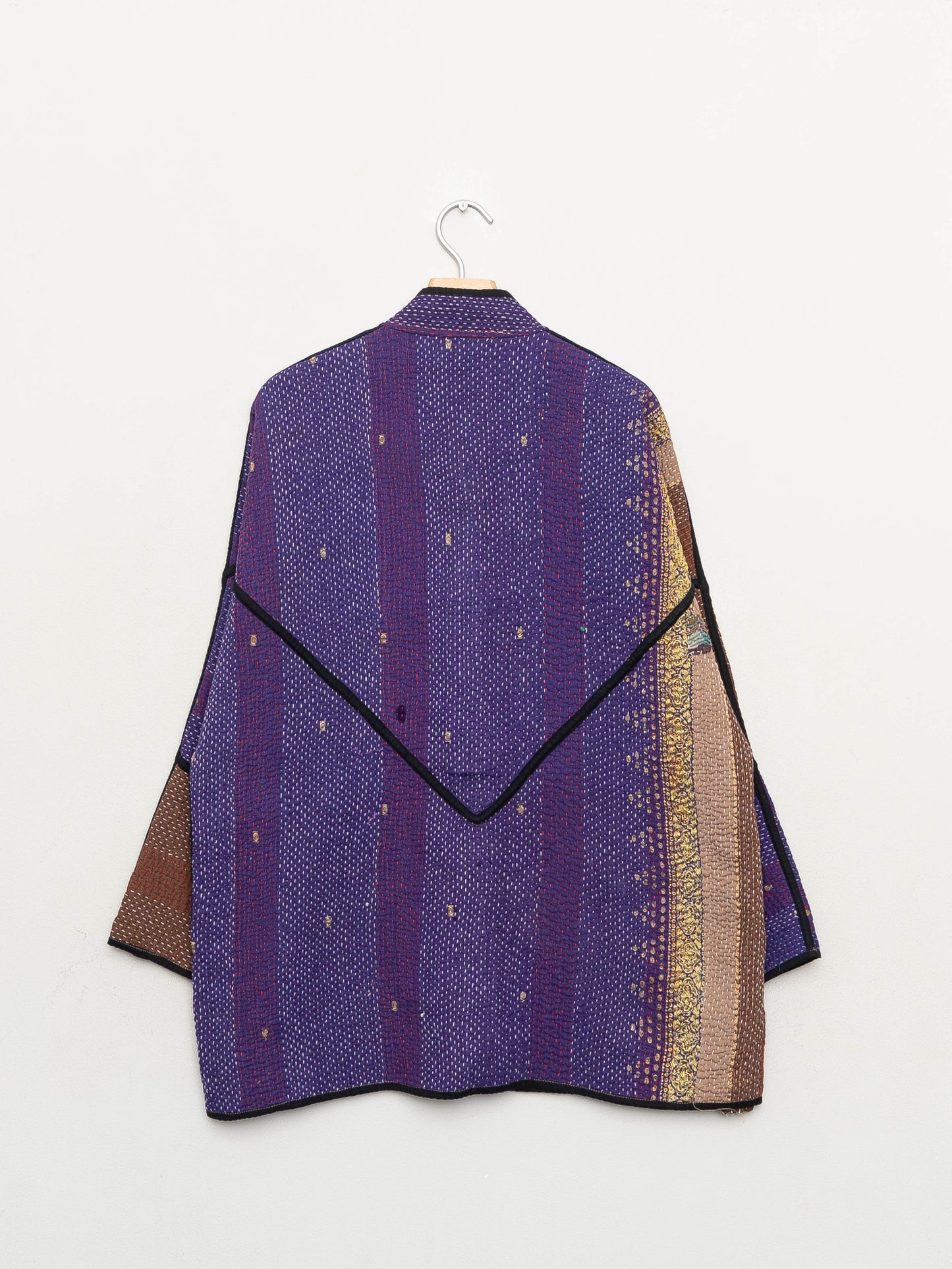 The Narmada Quilted Patchwork Kantha Jacket