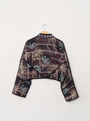 The Kaira Cropped Suzani Quilted Kantha Jacket