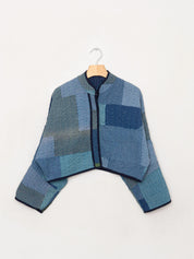 The Kaira Cropped Quilted Ralli Kantha Jacket