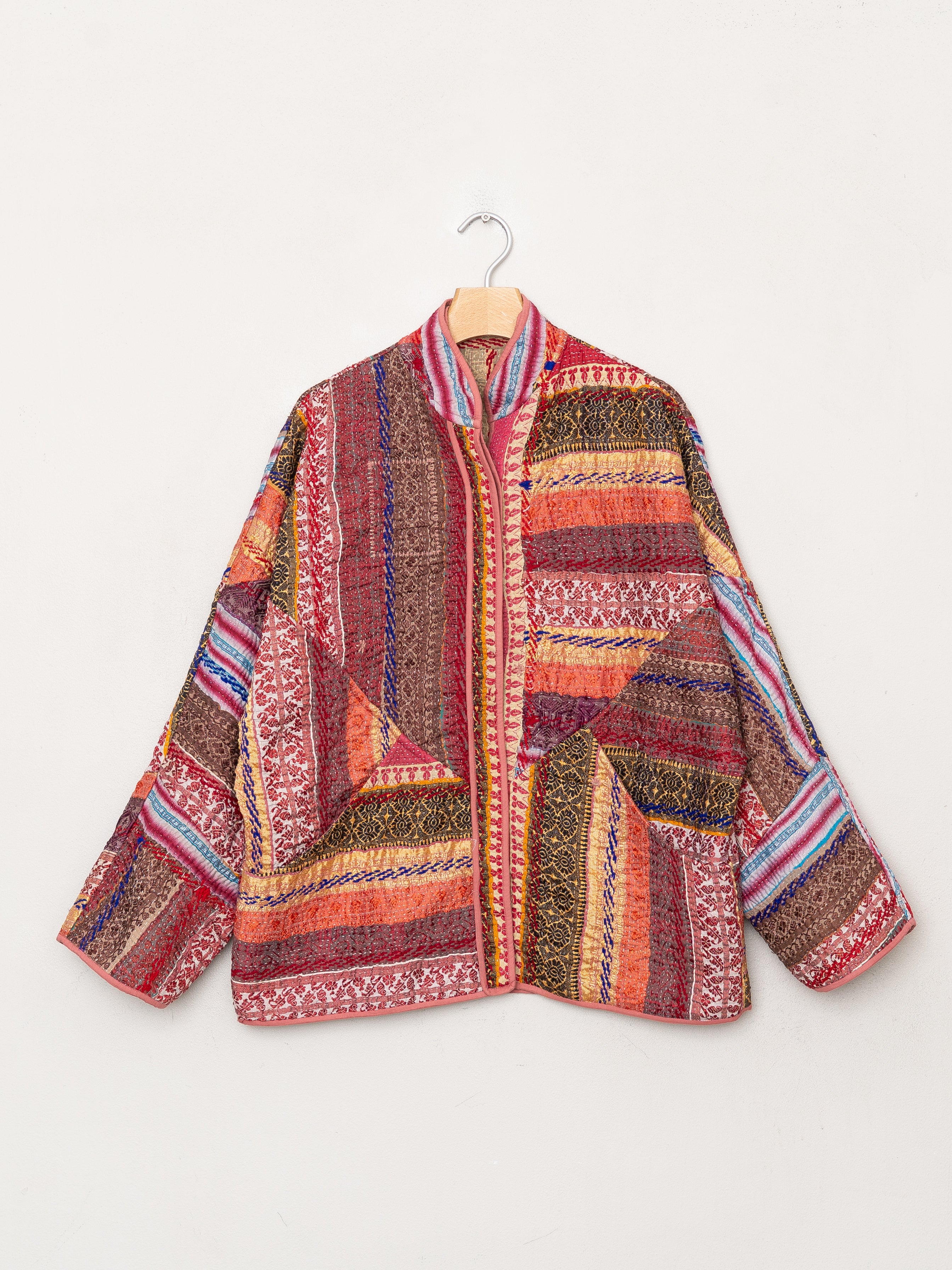 The Ladhiya Quilted Patchwork Kantha Jacket