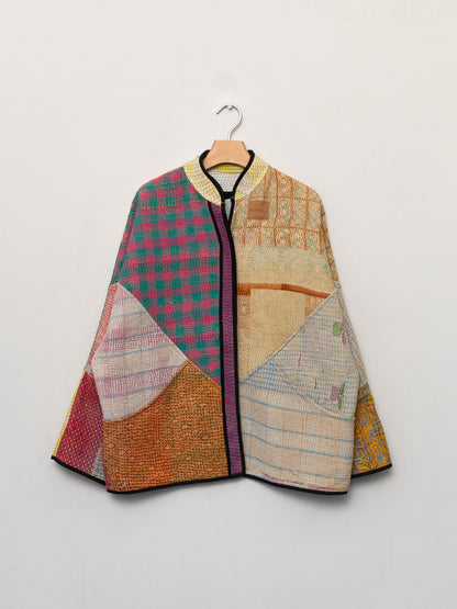 The Ladhiya Quilted Patchwork Kantha Jacket