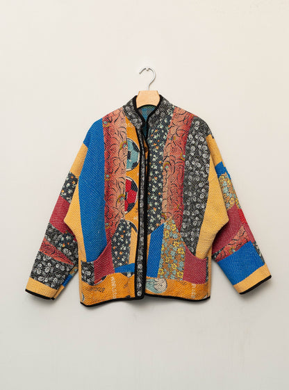 The Ladhiya Quilted Patchwork Kantha Jacket