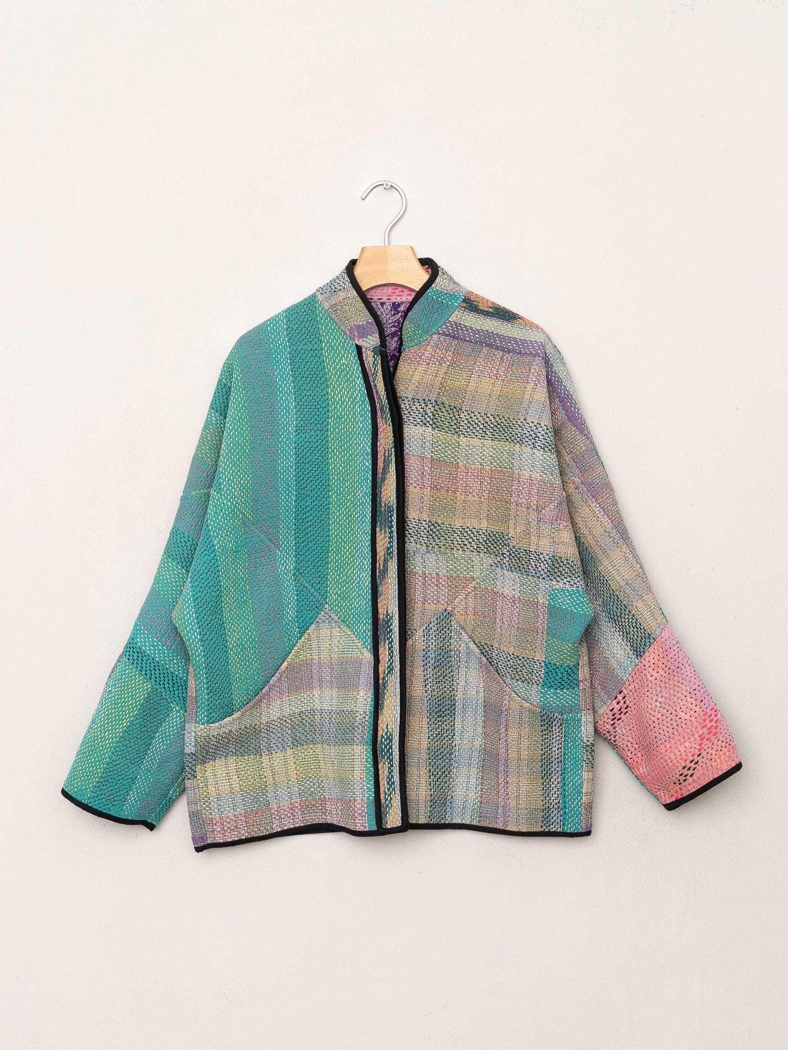 The Ladhiya Quilted Patchwork Kantha Jacket
