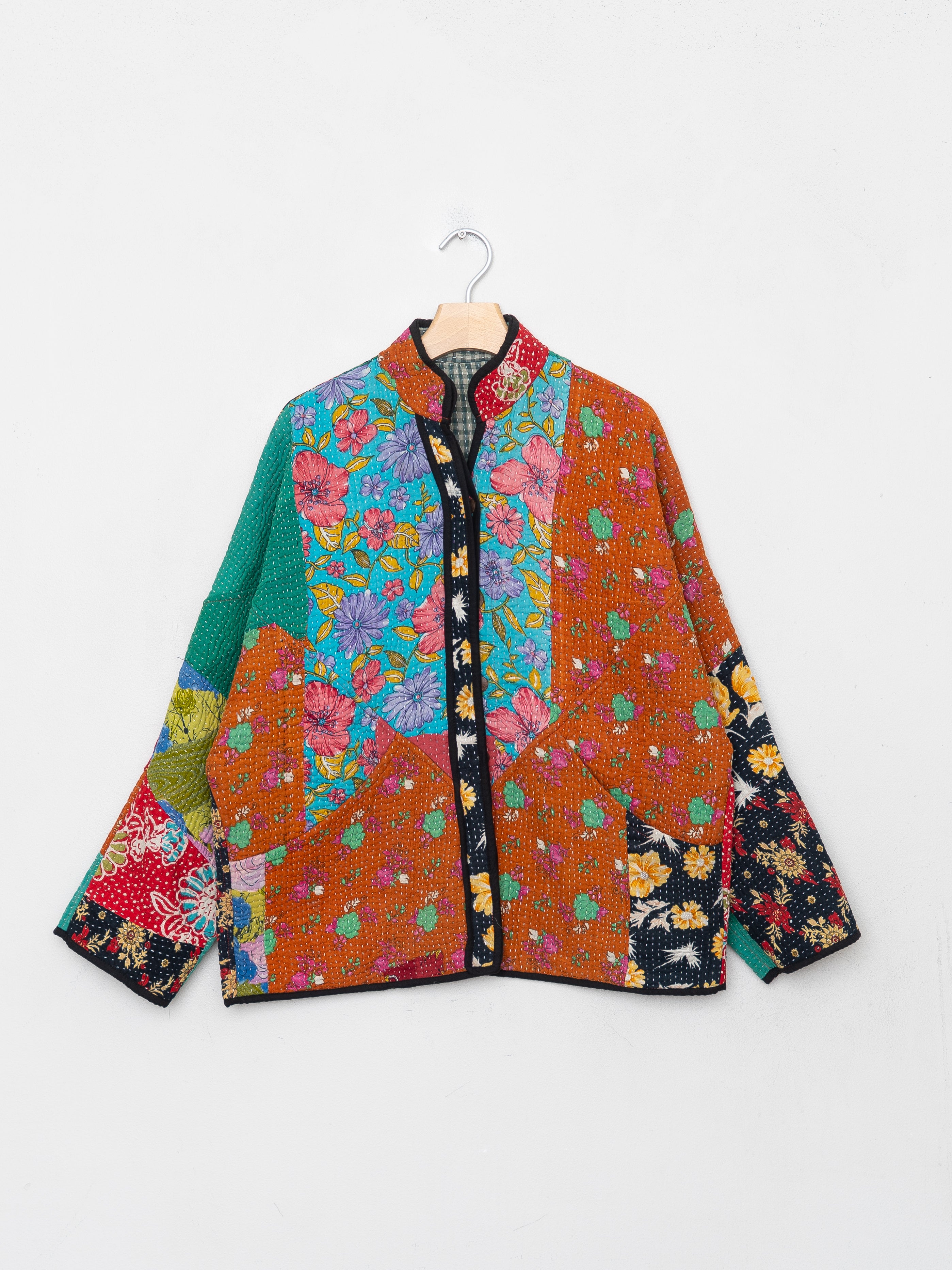 The Ladhiya Quilted Patchwork Kantha Jacket