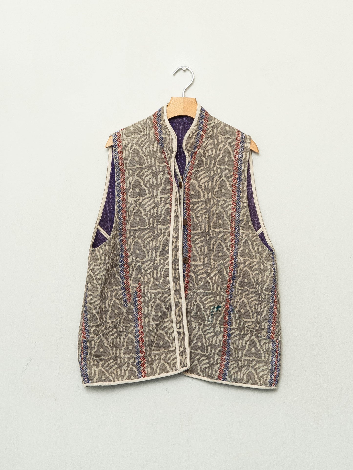 The Ladhiya Quilted Plant Dyed Kantha Vest