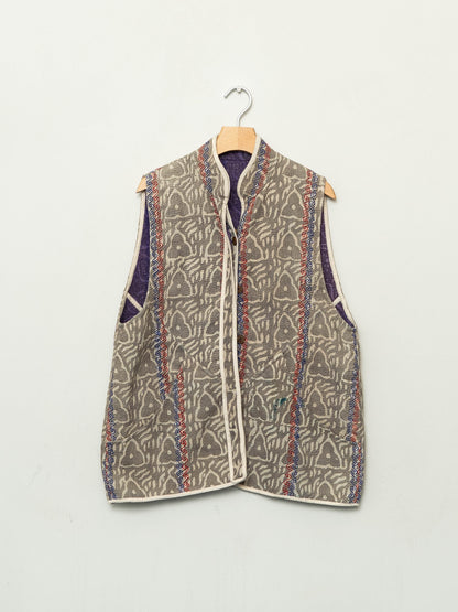 The Ladhiya Quilted Plant Dyed Kantha Vest