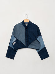 The Kaira Cropped Denim Jacket - Small - Wholesale