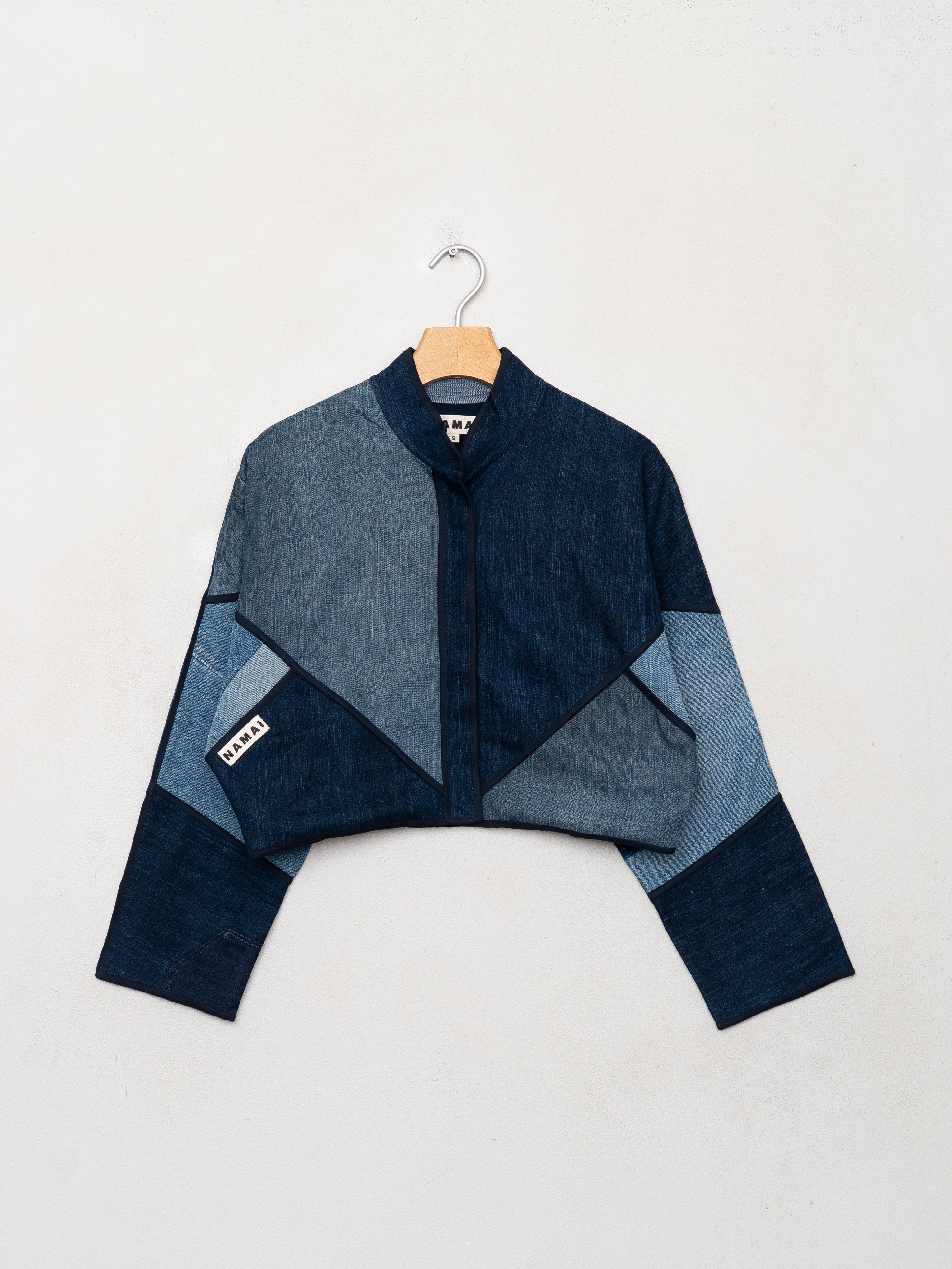 The Kaira Cropped Denim Jacket - Small - Wholesale