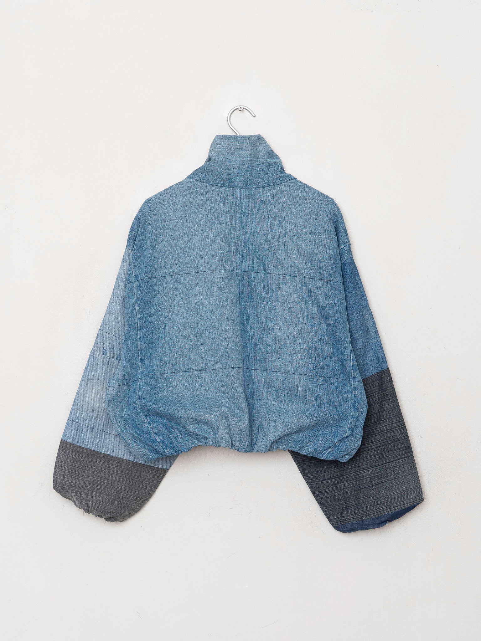 The Shira Denim Puffer Bomber Jacket