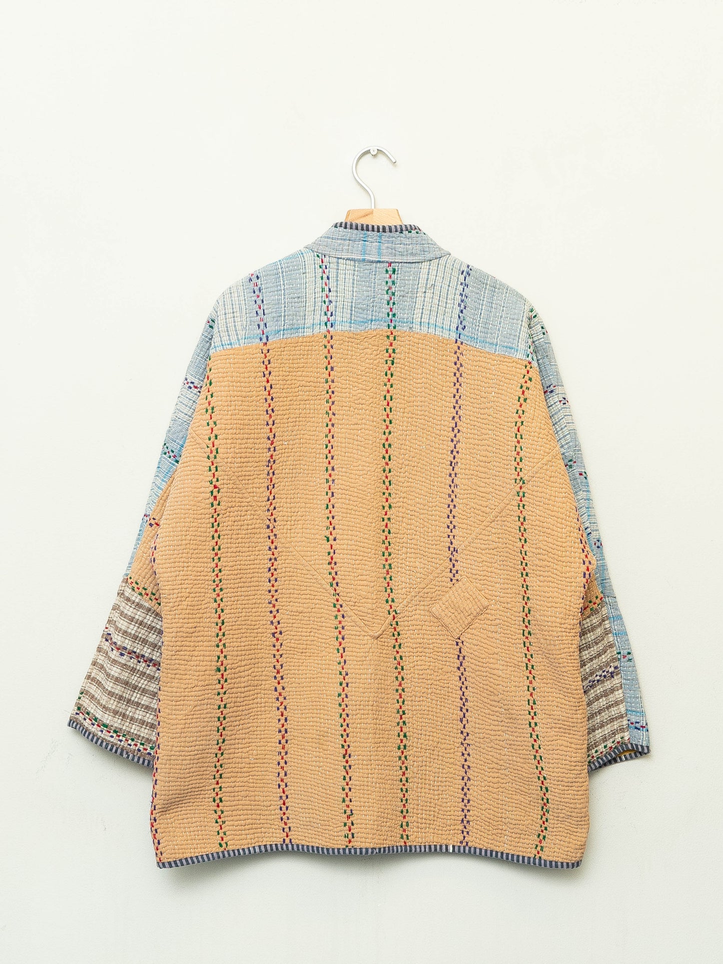 The Narmada Quilted Patchwork Kantha Jacket