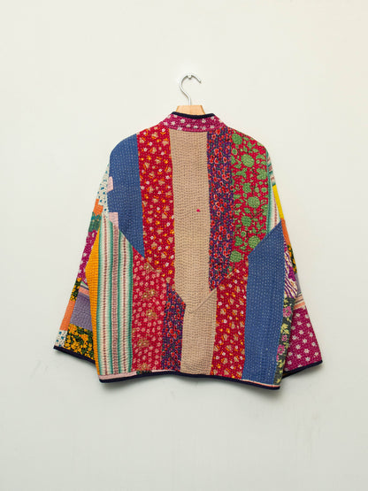 The Ladhiya Quilted Patchwork Kantha Jacket