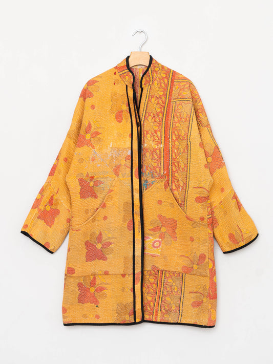 The Sai Quilted Patchwork Kantha Coat
