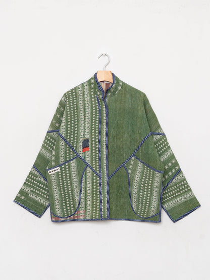 The Ladhiya Quilted Patchwork Kantha Jacket