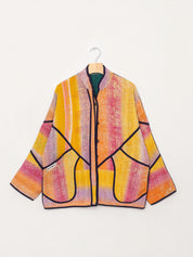 The Ladhiya Quilted Patchwork Kantha Jacket