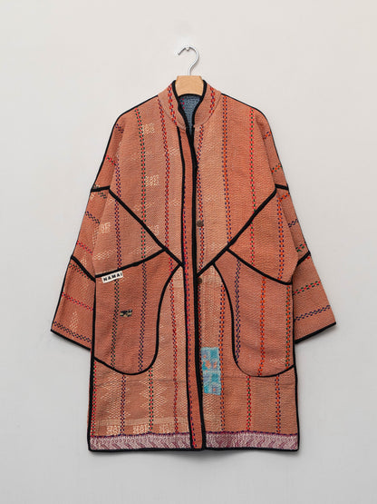 The Sai Quilted Patchwork Kantha Coat