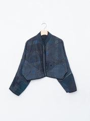 The Kaira Cropped Suzani Quilted Kantha Jacket
