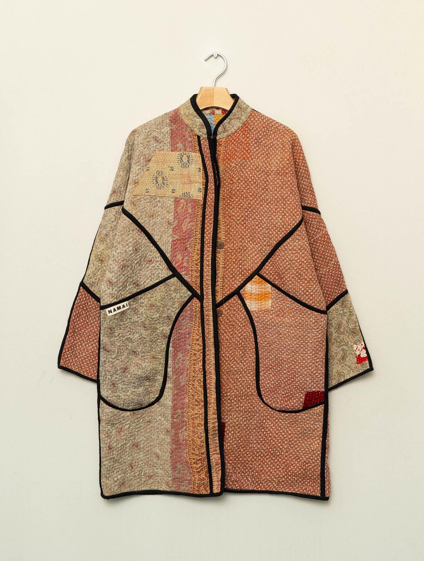 The Sai Quilted Patchwork Kantha Coat