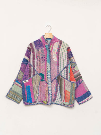 The Ladhiya Quilted Patchwork Kantha Jacket