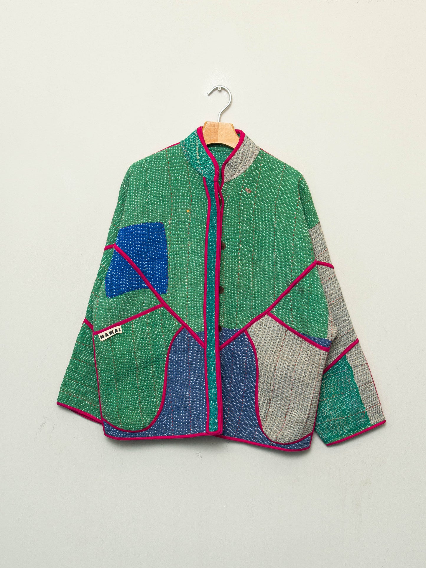 The Ladhiya Quilted Patchwork Kantha Jacket