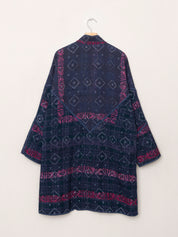 The Sai Quilted Indigo Kantha Coat