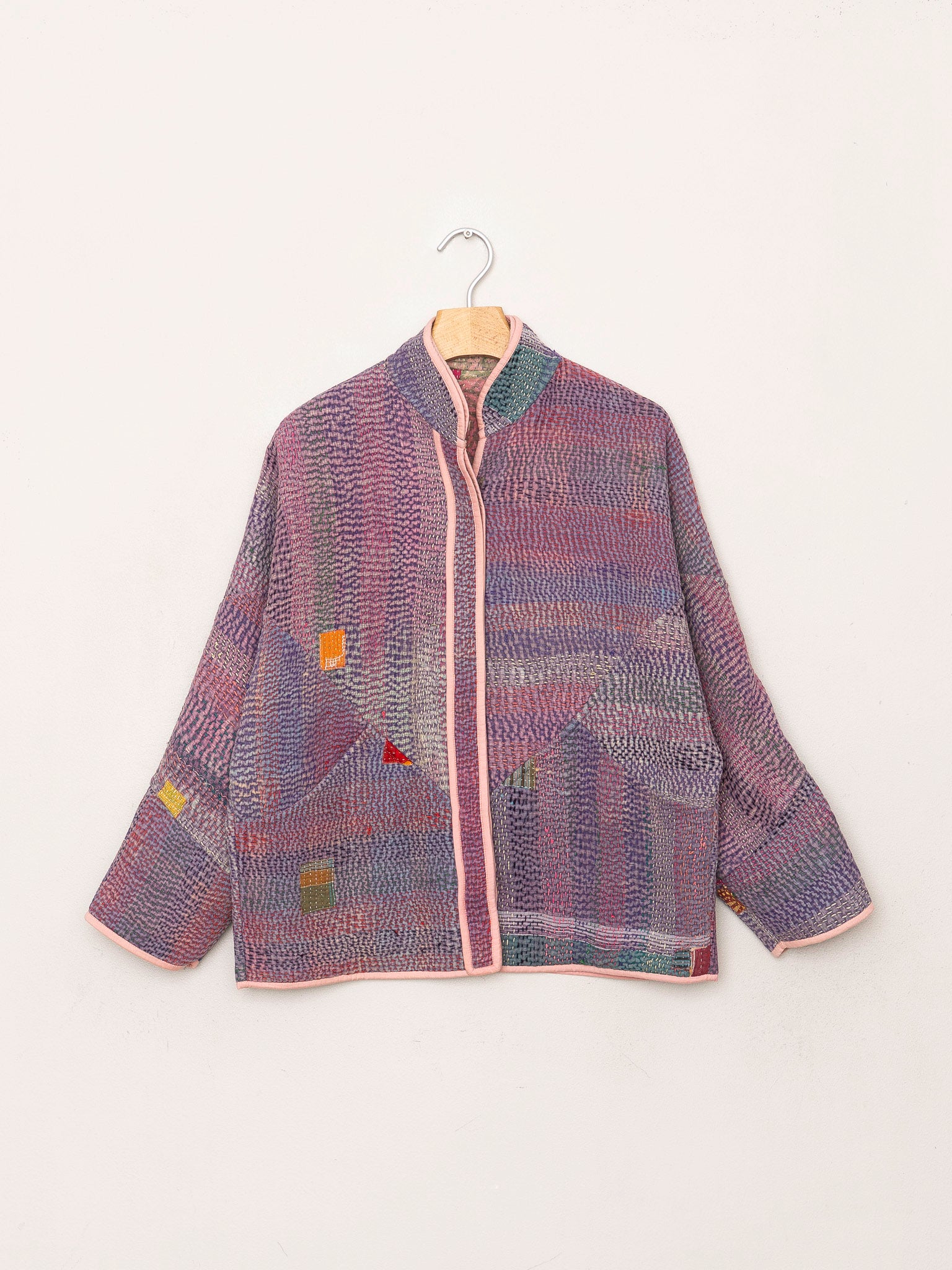 The Ladhiya Petite Quilted Patchwork Kantha Jacket
