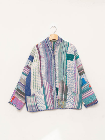 The Ladhiya Quilted Patchwork Kantha Jacket