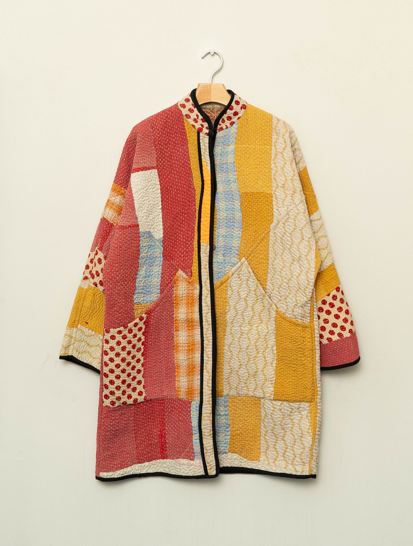 The Sai Quilted Patchwork Kantha Coat