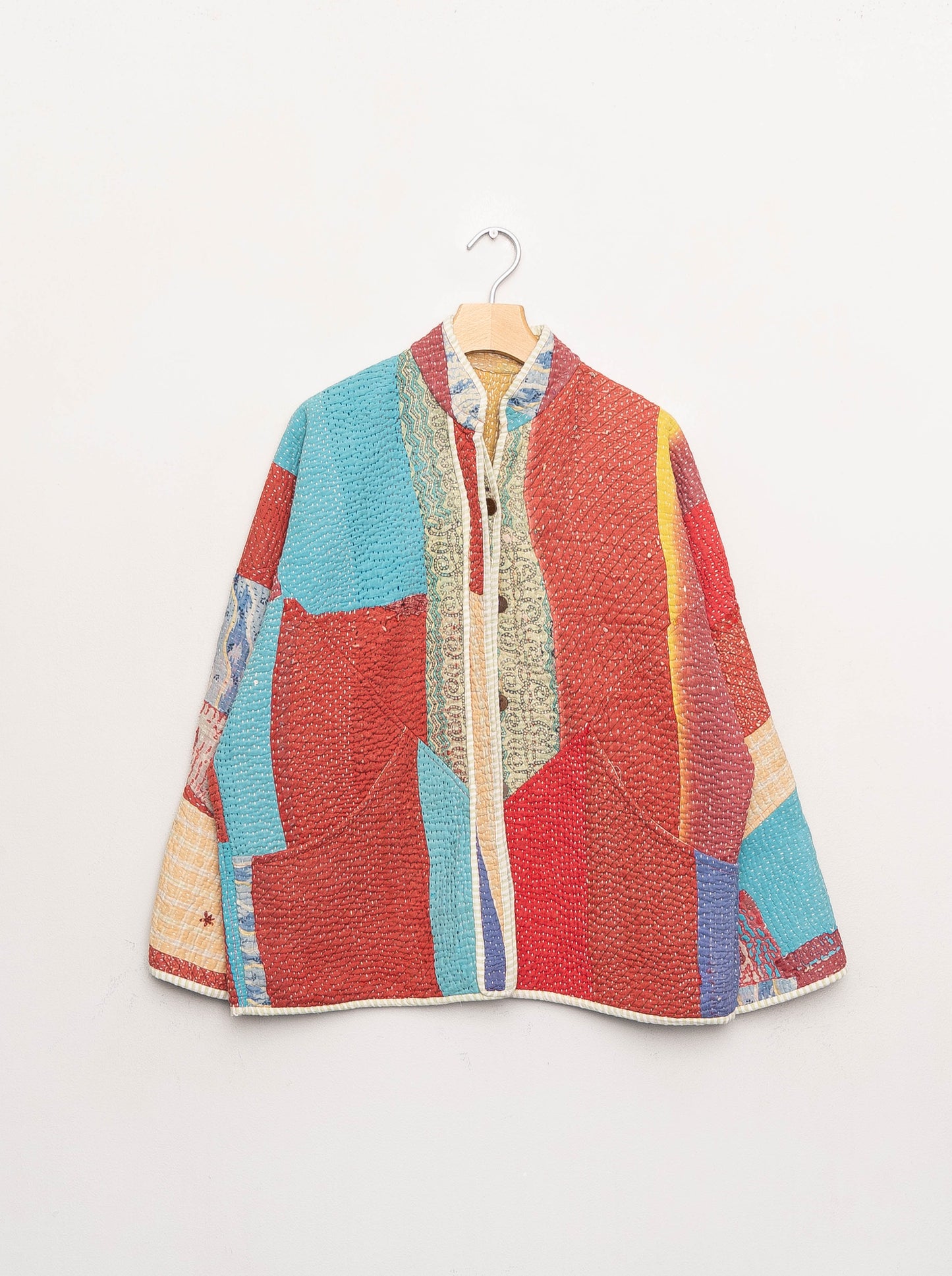 The Ladhiya Quilted Patchwork Kantha Jacket