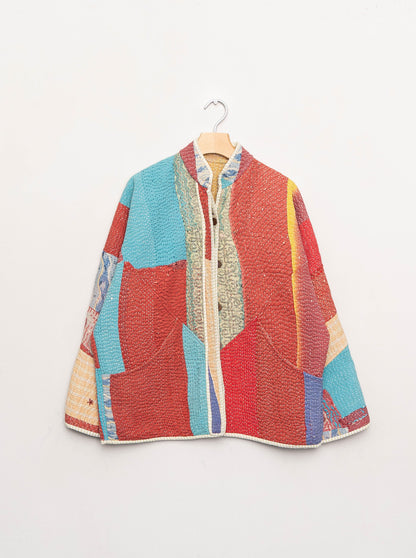 The Ladhiya Quilted Patchwork Kantha Jacket