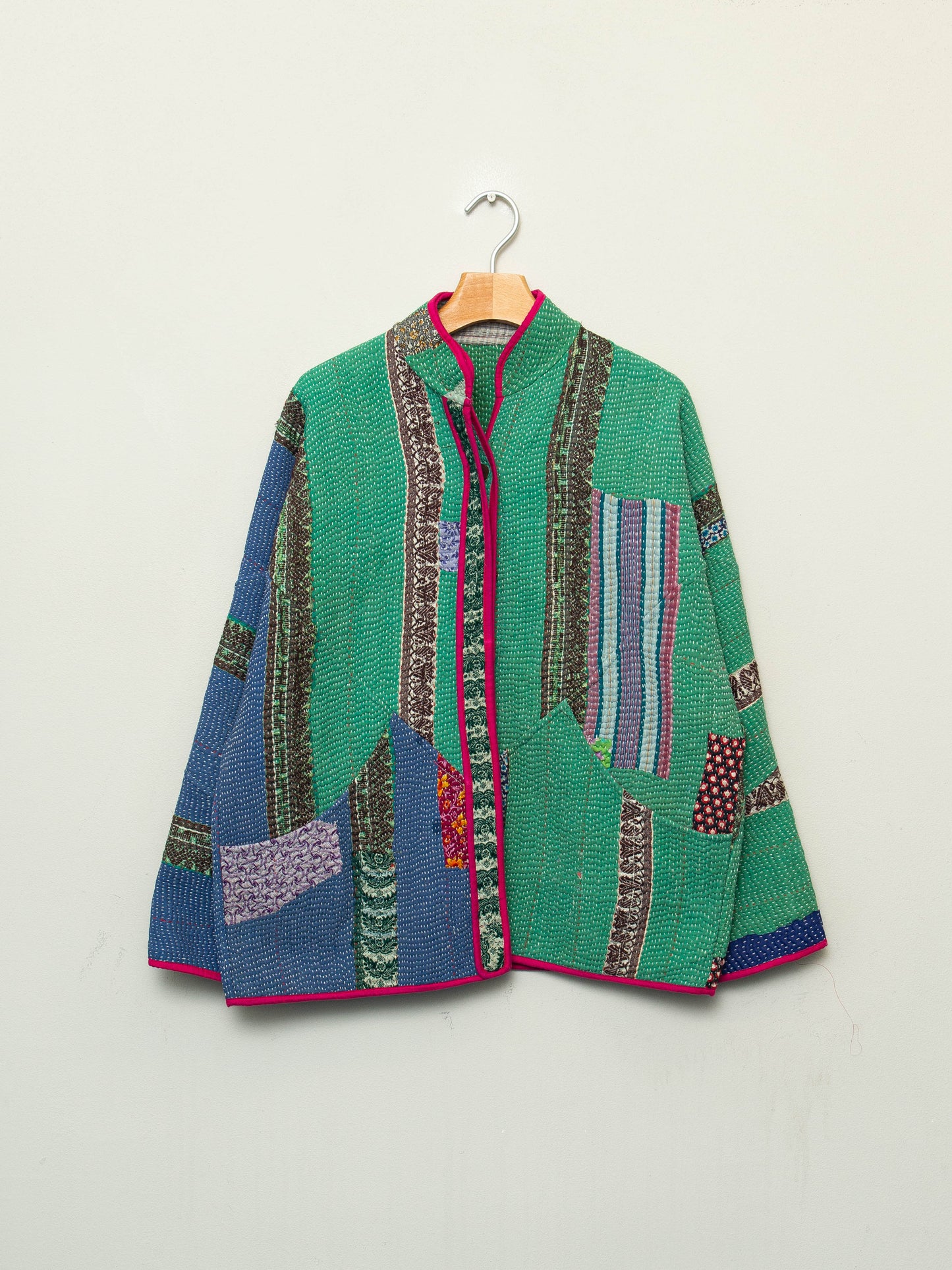 The Ladhiya Quilted Patchwork Kantha Jacket