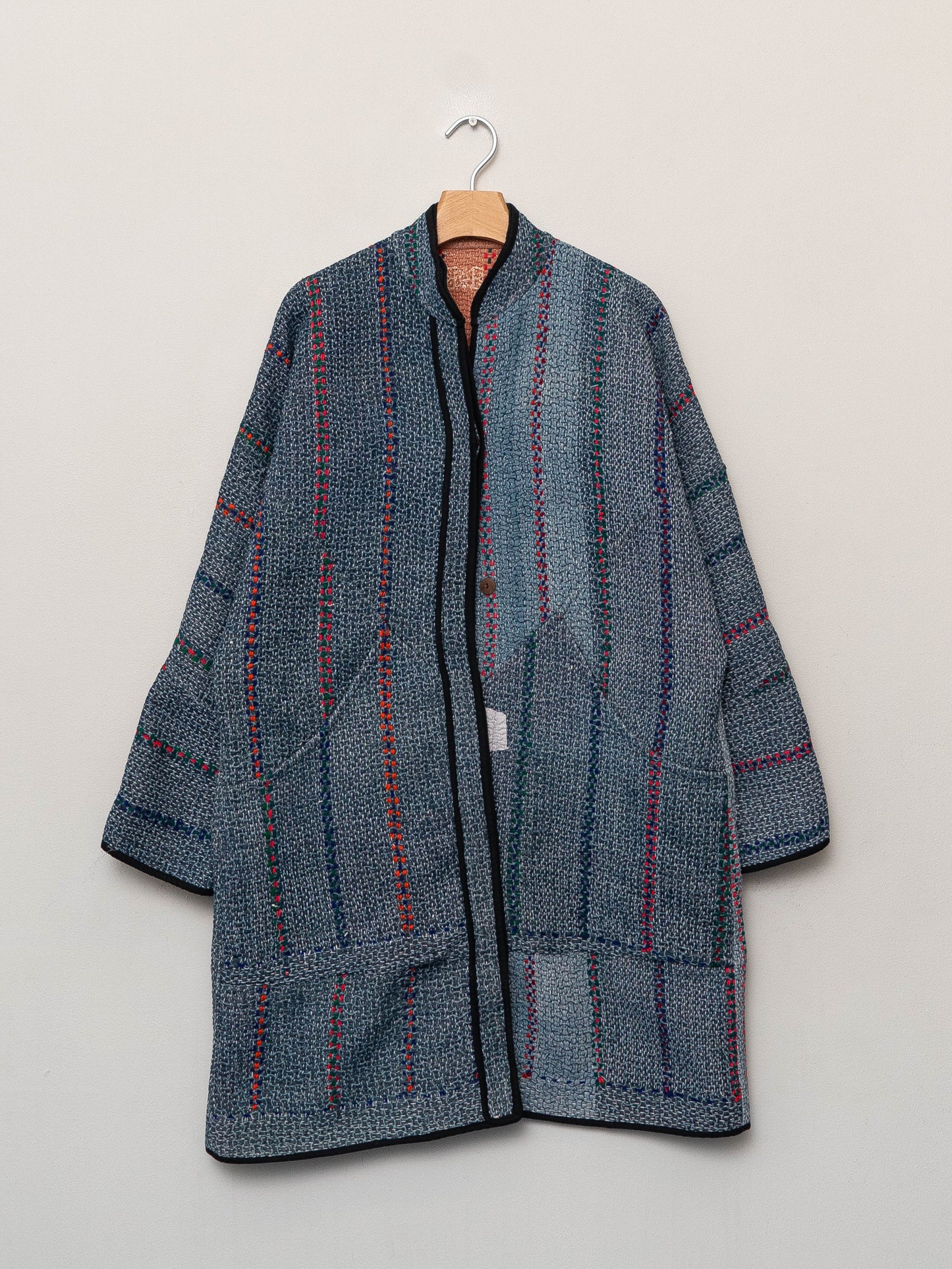 The Sai Quilted Patchwork Kantha Coat