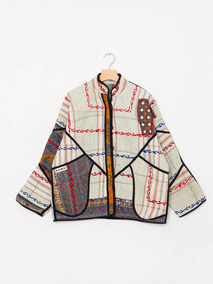 The Ladhiya Quilted Patchwork Kantha Jacket