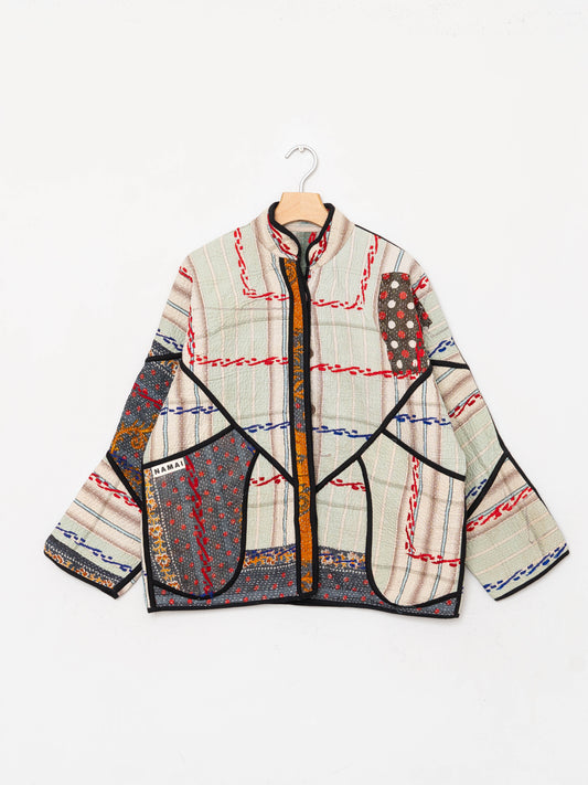 The Ladhiya Quilted Patchwork Kantha Jacket