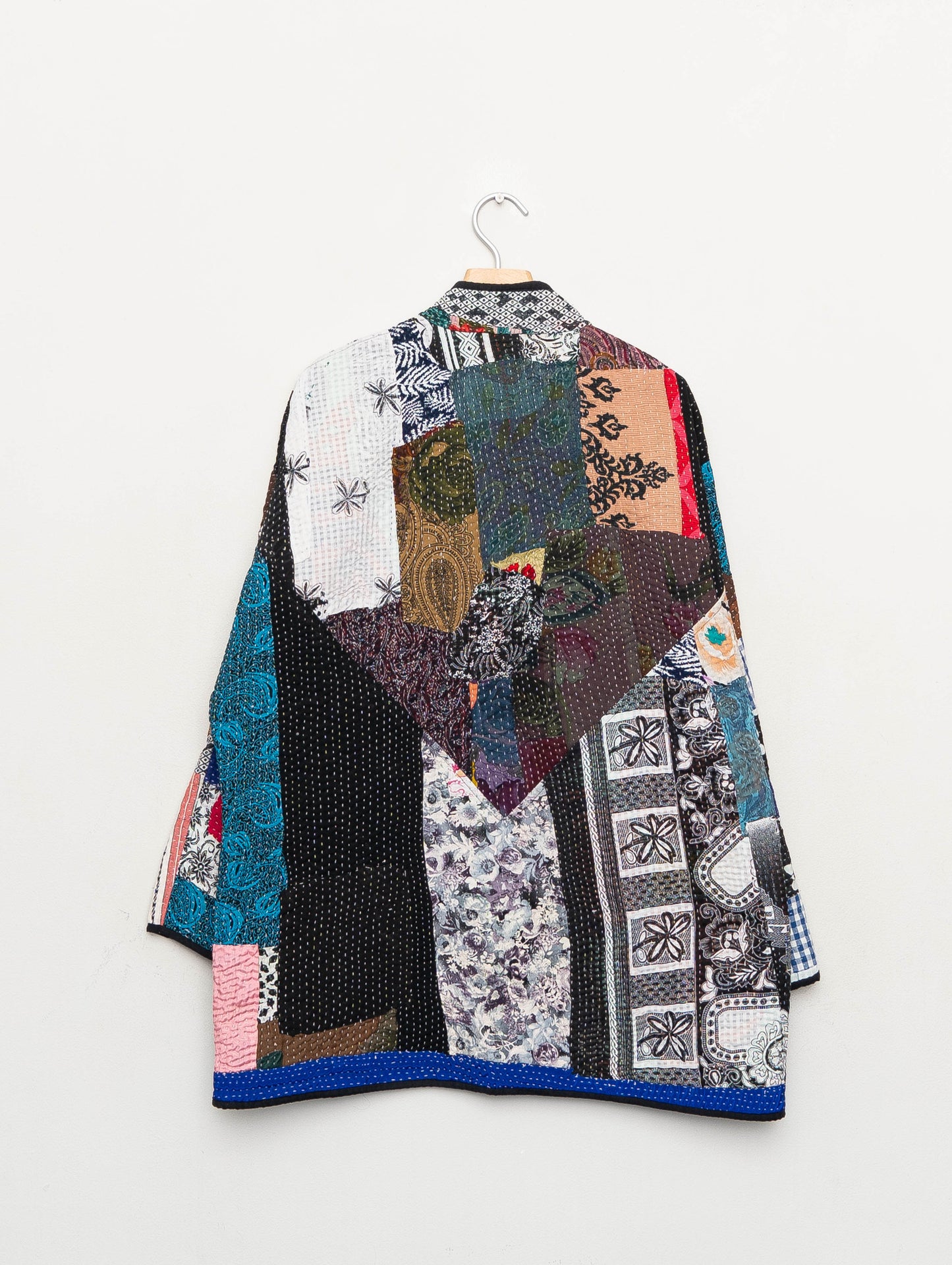 The Narmada Quilted Patchwork Kantha Jacket