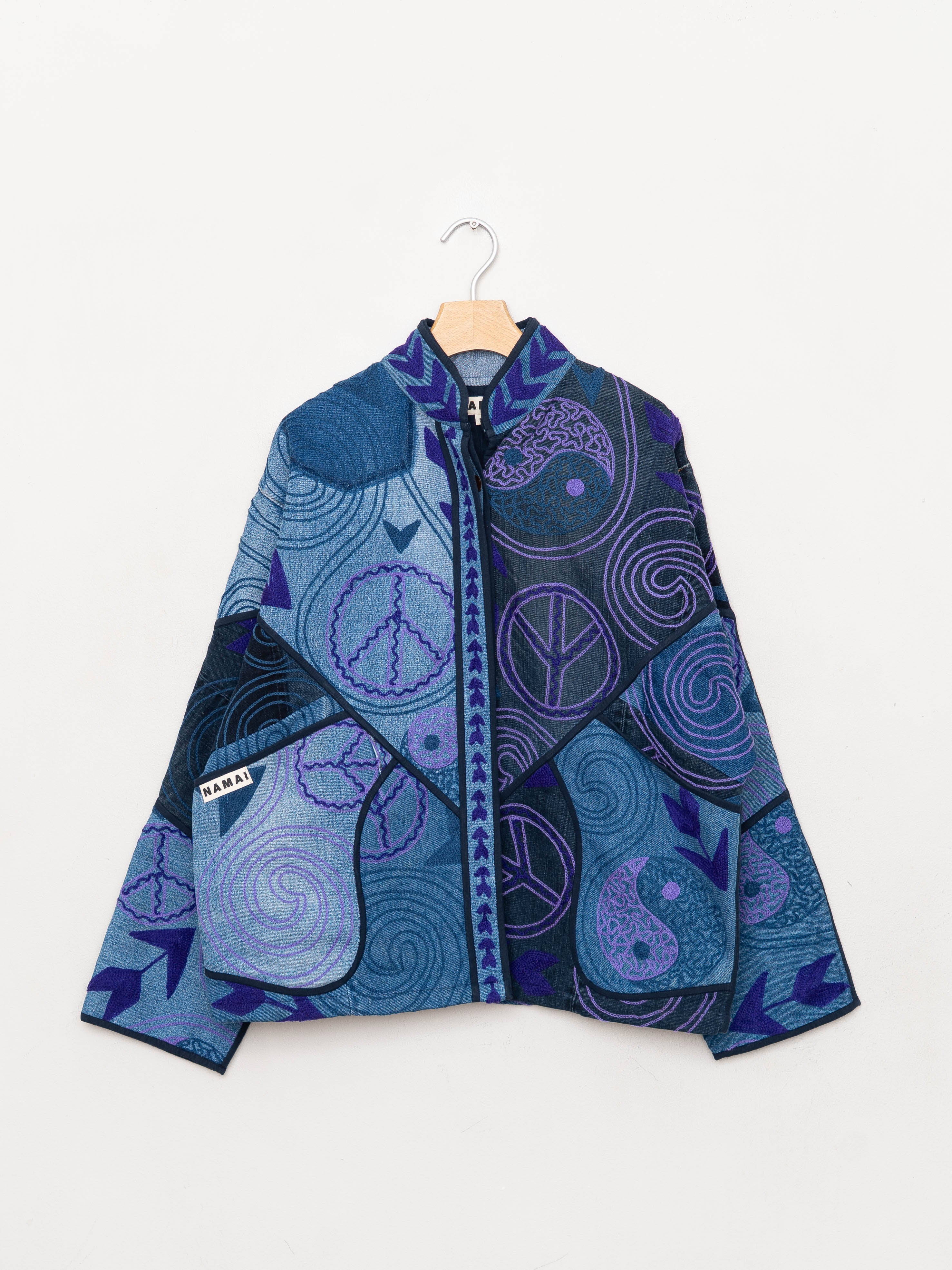 The Ladhiya Denim Suzani Jacket - Medium